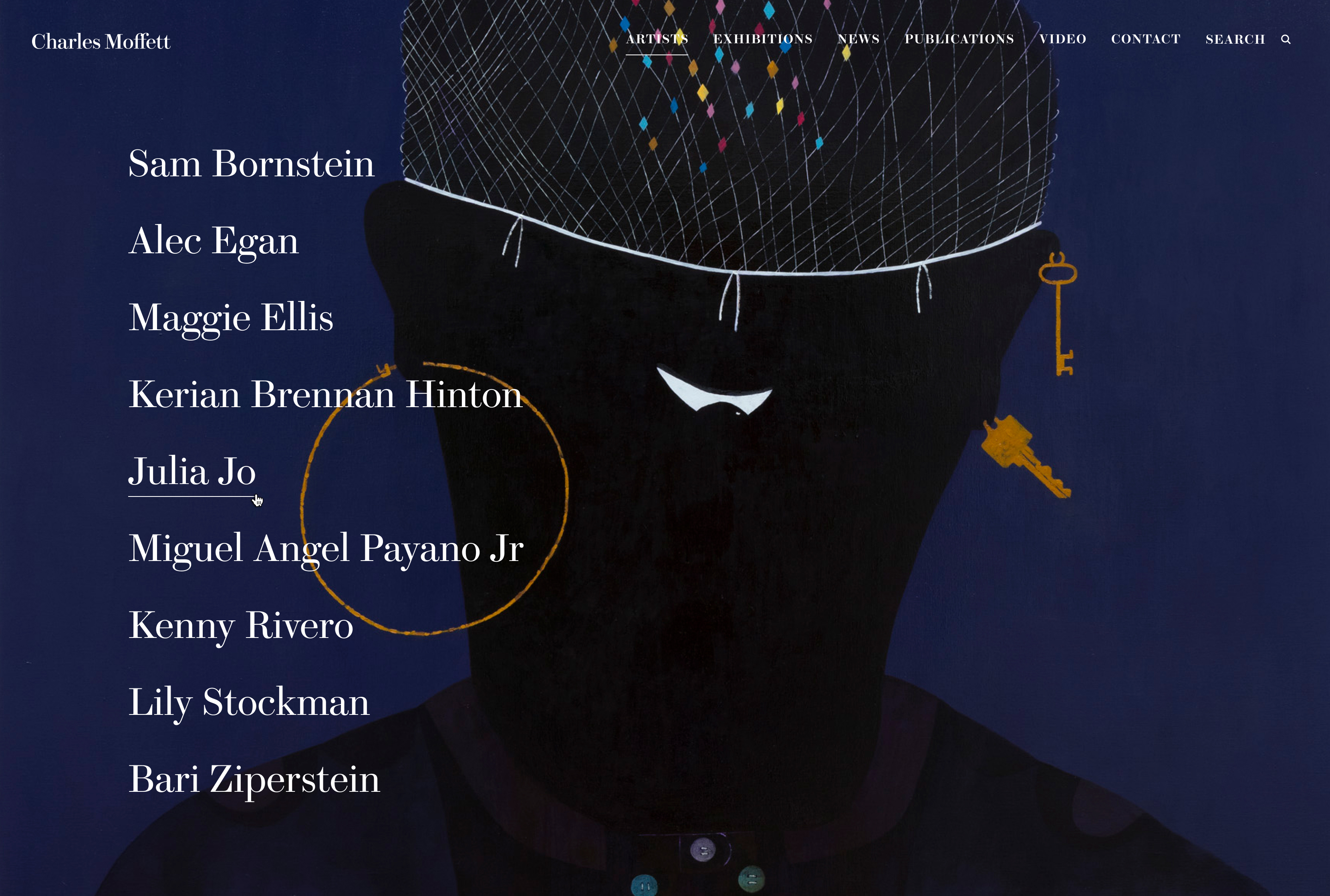 Charles Moffett list page design