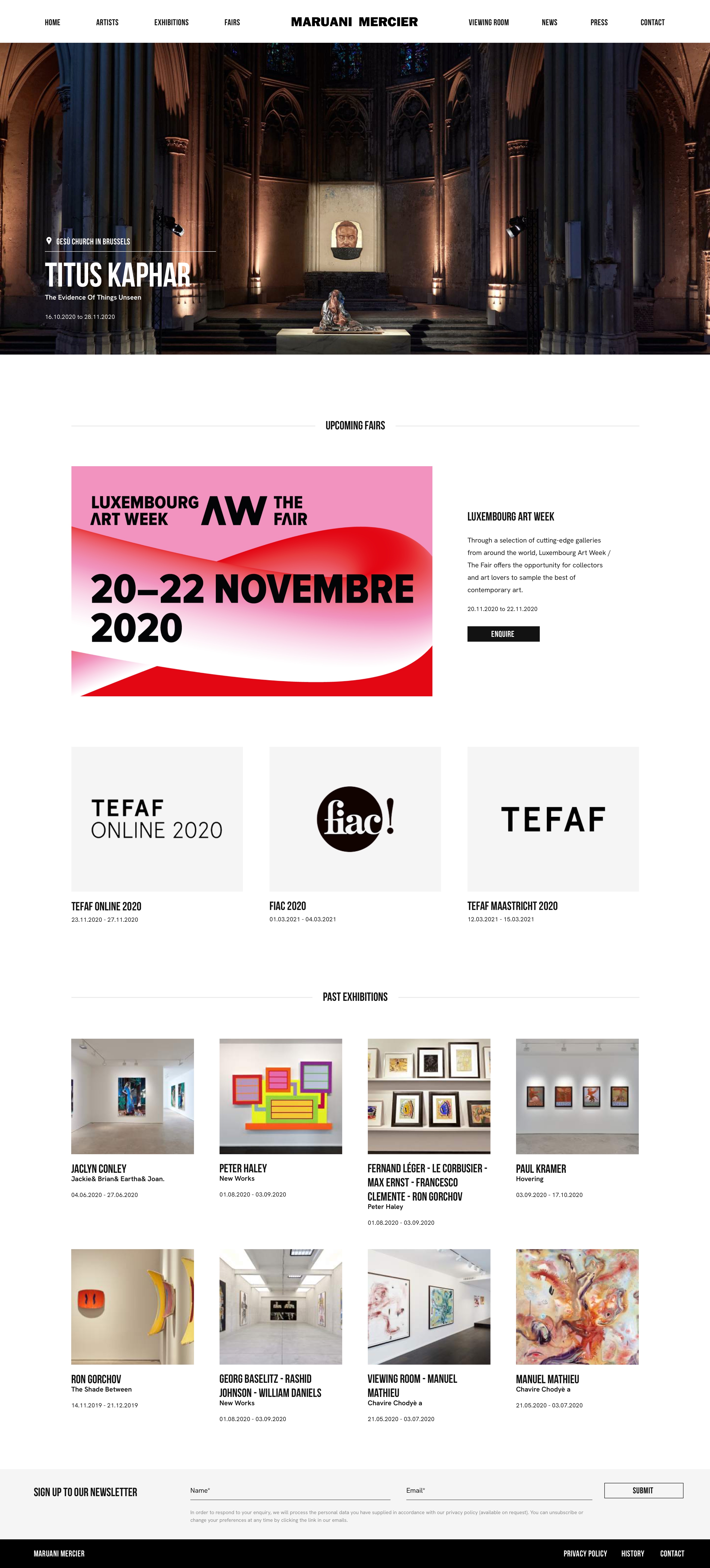 Maruani Mercier Homepage Design